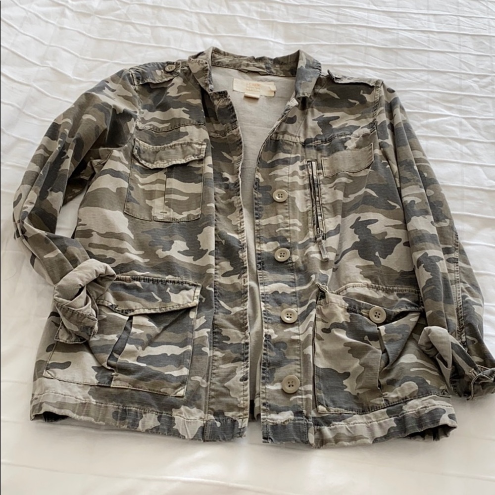 j crew camo utility jacket
